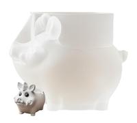 Cute Wild Boar Shaped Silicone Planter Mould for Gardening Supplies | Mould for Making Flower Pots for Garden, Balcony, Terrace, Indoor, Office, Home, Decorati