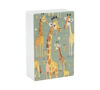 Cute Wild Cartoon Giraffes Cigarette Case Stylish Lightweight Pocket Holder Case for Smoke Waterproof Cigarette Dispenser Cigarettes Accessories for Outdoor Camping Hiking