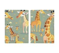Cute Wild Cartoon Giraffes Passport Holder Ultra Slim PU Leather Travel Document Organizer Compact Premium International US Passport Protector Cover for Women Men