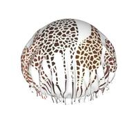 Cute Wild Cartoon Giraffes Print Soft Shower Cap for Women Men Reusable hat Lightweight hat and Bath Hair Cap