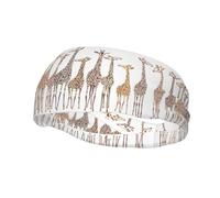 Cute Wild Cartoon Giraffes Print Sports Sweatband †Versatile Sport Headbands for Kids Adults Adjustable Headband
