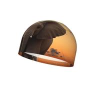 Cute Wild Elephant Cooling Skull Cap Motorcycle Helmet Liner Men Women | Breathable Lightweight Summer Beanie Bicycle Hard Hat Liner Running Cap Cute Wild Elephant Head Wrap