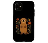 Cute Wildflower Sea Otter Animal Lover Kawaii Otters Kids Case for iPhone 11