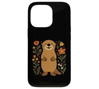 Cute Wildflower Sea Otter Animal Lover Kawaii Otters Kids Case for iPhone 13 Pro