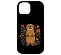 Cute Wildflower Sea Otter Animal Lover Kawaii Otters Kids Case for iPhone 14
