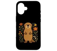 Cute Wildflower Sea Otter Animal Lover Kawaii Otters Kids Case for iPhone 16