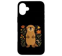 Cute Wildflower Sea Otter Animal Lover Kawaii Otters Kids Case for iPhone 16 Plus
