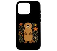 Cute Wildflower Sea Otter Animal Lover Kawaii Otters Kids Case for iPhone 16 Pro