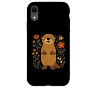 Cute Wildflower Sea Otter Animal Lover Kawaii Otters Kids Case for iPhone XR