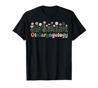Cute Wildflowers Otolaryngology Otolaryngologist ENT T-Shirt, Men, Black, Large