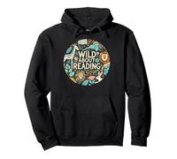 Cute Wildlife Zoo Animals for Book Reader Bookworms Pullover Hoodie
