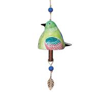 Cute Wind Bell Hanging Ornaments Resin Bird Bell Chimes Bird Bell Wind Chimes for Wall Window Door Housewarming Gift