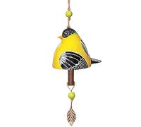 Cute Wind Bell Hanging Ornaments Resin Bird Bell Chimes Bird Bell Wind Chimes for Wall Window Door Housewarming Gift