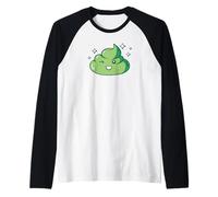 Cute Winking Wasabi Fun Japanese Food Raglan Baseball Tee