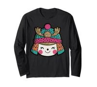 Cute Winter Hat Happy Face Snow Season Long Sleeve T-Shirt