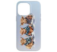 Cute Winter Highland Cows Plaid Scarf Skiing Snowshoe Snow Case for iPhone 14 Pro Max