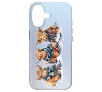 Cute Winter Highland Cows Plaid Scarf Skiing Snowshoe Snow Case for iPhone 17