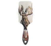 Cute Winter Moose Comb, Detangling Brush Comb, Anti Static Brush Hair, Brush Comb Hair