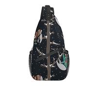 Cute Winter Sloth Climb The Tree Cross Chest Bag Diagonally Sling Backpack Crossbody Shoulder Bag Travel Hiking Daypacks for Men Women