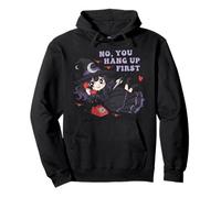 Cute Witch and Little Reaper Valentine Halloween Love Art Pullover Hoodie