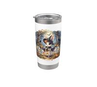 Cute Witch Bunny Halloween Spooky Forest Ghosts Stainless Steel Insulated Tumbler