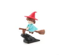 Cute Witch Car Ornament Broomstick Dashboard Decor Drift Balance Toy Modern Minimalist Accessory Pink Blue Purple Novelty Stable(Blue)