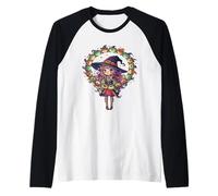 Cute Witch Creating Magical Moments With Toads Raglan Baseball Tee