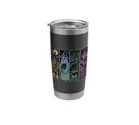 Cute Witch Ghost Cat Vintage Halloween Scarecrow Spooky Stainless Steel Insulated Tumbler