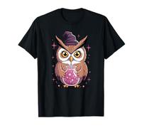 Cute Witch Owl with Magic Potion Cauldron T-Shirt