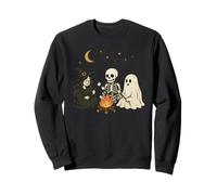 Cute Witch Skeleton Ghost Campfire Camping Sweatshirt
