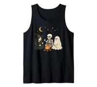 Cute Witch Skeleton Ghost Campfire Camping Tank Top