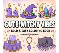 Cute Witchy Vibes Bold & Easy Coloring Book: A Cozy Magical Coloring Book with Kawaii Witchy Objects for Relaxation and Stress Relief (K-Pop Love Coloring Book Series)