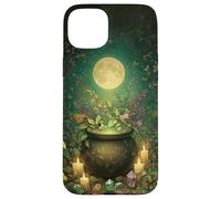 Cute Witchy Wicca Witch Cauldron Moon Halloween Witchcraft Case for iPhone 15 Plus
