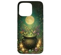 Cute Witchy Wicca Witch Cauldron Moon Halloween Witchcraft Case for iPhone 15 Pro Max