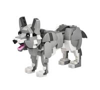 Cute Wolf Building Set, Compatible with Lego 630 Accessory, Friendly Gray Wolf Figure with Smooth Assembly Design, Animal Display Model, Creative Gift for Wildlife Lovers, 274PCS