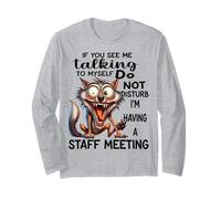 Cute Wolf If You See Me Talking to Myself Long Sleeve T-Shirt