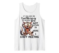 Cute Wolf If You See Me Talking to Myself Tank Top