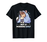 Cute Wolf Kawaii Anime, Introvert Care Wolves T-Shirt