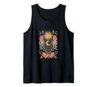 Cute Women Sun Moon Boho Celestial Floral Tank Top