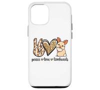 Cute Womens Girls Kawaii Peace Love Lionhead Rabbit Lover Case for iPhone 12/12 Pro