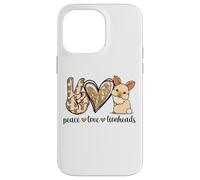 Cute Womens Girls Kawaii Peace Love Lionhead Rabbit Lover Case for iPhone 14 Pro Max
