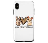 Cute Womens Girls Kawaii Peace Love Lionhead Rabbit Lover Case for iPhone XS Max
