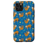 Cute Womens Girls Kids Flowers & Sloths Pattern Case for iPhone 11 Pro