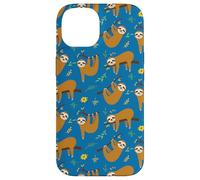 Cute Womens Girls Kids Flowers & Sloths Pattern Case for iPhone 14