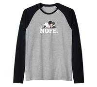 Cute Womens Girls Kids Nap Nope Cavalier Tri Color Mom Raglan Baseball Tee