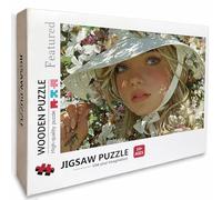 Cute Wooden Jigsaw Puzzles 61x41in, Woman Jigsaw Puzzles 5000 Pieces for Adults with Box, Educational Challenging Game, Back Lettering Easy to Distinguish, Summer Gifts, Beautiful Decoration, 8-9784