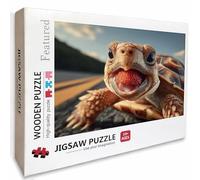 Cute Wooden Jigsaw Puzzles 70x41in, Turtle Jigsaw Puzzles 6000 Pieces for Adults with Box, Educational Challenging Game, Back Lettering Easy to Distinguish, Summer Gifts, Beautiful Decoration, 1-3781