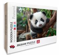 Cute Wooden Jigsaw Puzzles 75x50cm, Panda Jigsaw Puzzles 1000 Piece for Adults with Box, Educational Challenging Game, Gifts for Teens, Back Lettering Easy to Distinguish, Beautiful Decoration, 2-5166