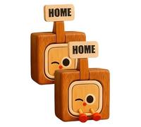 Cute Wooden Keychain Hooks, Key Rack Wall Mount Decorative, 2025 Funny Expressive Key-Chain, Cartoon Retro Cute Wall Hanger, Home Essentials & Housewarming Decor (#E)