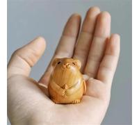 Cute Wooden Small Mouse Ornament Home Decor Retro Mini Crafted Small Mouse Figurines Wooden Sculptures Carving Decorative Accessories